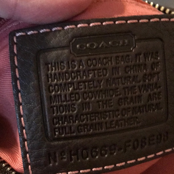 Coach Genuine Pebbled Leather Brown Bag - Picture 4 of 4